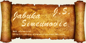 Jabuka Simeunović vizit kartica